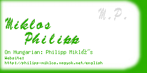 miklos philipp business card